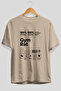 Gym Rat Oversize Front Printed Beige T-Shirt 100% Cotton Streetwear Premium Comfortable Fit