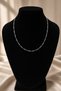 Women's Tarnish-Resistant Steel Twisted Snake Chain Necklace 40+5 cm Silver Color Minimal Stylish Design 1073 - 2