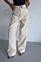 Women's Wide Leg Jeans with Reverse Tie Detail - 6