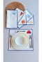 6-Person Marine-Themed Embroidered American Service Set – Marine Concept Stain-Resistant Fabric Premium Tableware - 3