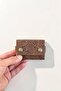 Tan Leather Card Holder Small Size Shawl Patterned Gift Card Holder for Men and Women - 8