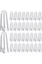 Stainless Steel Pleat Curtain Hooks,4-Prong Pinch Pleat Clips for Window and Shower Curtains,60 Pieces