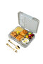 6 & 4 Convertible Bento Lunch Box - Glitter Ivory - 5