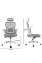 كرسي مكتب شبكي مريح قابل للتعديل مع دعم للظهر، كرسي تنفيذي دوار للكمبيوتر مع مساند ذراع قابلة للطي ومسند رأس مريح - 2