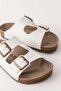 Unisex White Soft Pad Sole Double Strap Buckle Daily Comfortable Summer Home & Outdoor Slippers - 2