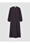 Purple Hakim Collar Ruffled Patterned Dress - 5