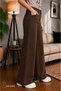Brown Color High Waist Women's Palazzo Denim Pants – Stretch Denim Fabric, Straight Loose Fit, Modern Jean - 7