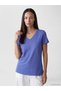 Peak New Season Blue V-Neck Women's T-Shirt