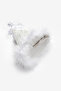 White Bow Detailed Sequined Girls' Clip-On Birthday Crown - 2