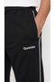 Men's Black Color Comfortable Fit Double Ribbed Flat Leg Sweatpants with Zipper Pockets - 2