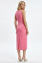Boat Neck Sleeveless Regular Woven Midi Dress - 4