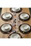 American Service, New Season 6-Piece Brown Supla and Runner Cover Coffee Break Set - 2