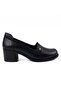 D26Ya-3400 Leather Heeled Women's Shoes - 3
