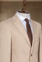 Beige Textured Slim Fit Classic Men's Blazer Jacket - 3