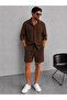 Men's Summer Ottoman Twill Fabric Shorts-Shirt Set