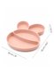 Feeding Plate with Rabbit Figure - 4-Compartment Baby Food Bowl Food Container Pink - 5