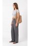 Women's Smoked Palazzo Muslin Linen Trousers with Pockets - 5