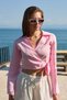 Women's Double-Breasted Collar Side-Tie Long Sleeve Shirt - Shirt - 2