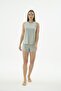 Women's Camisole Thick Strap Shorts Green Pajama Set C4T0N571 - 2