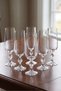 Crystal 6-Piece 180Cc Coffee Water Glass/Flute Champagne Glass Set with Stand - 4