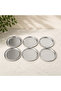 Stainless Steel Serving Plate Breakfast Snack Plate 6 Pieces Round No1 - 3