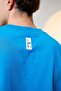 | Oversized Basic T-shirt in Cotton Cerulean Blue - 5