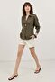 Khaki Pinstripe Detailed Modal Shirt - 3