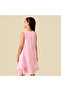 Round Neck Sleeveless Dress with Floral Applique - 3