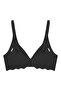 Seamless Bra - Lumera |   Black Laser Cut Wire Free Rib Textured Wave Cut Seamless Women's Bra - 2