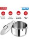 Platinum Triply Stainless Steel Biryani/Sauce Pot with Lid - 11 Liters, 30 cm - 5