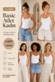 Women's Viscose 5-Piece Undershirt with Rope Straps & Lace Detail