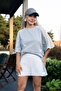 Women's Gray Shorts Skirt Set - 2