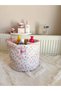 Yellow Floral Liquid-Proof Large Organizer Basket, In-Cabinet Organizer, Makeup Bag, Fabric Organizer - 5