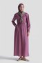 Aller Detailed Elastic Waist Dress Burgundy - 2