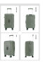 3-Piece Hard Shell Travel Luggage Set with 360° Spinner Wheels (Dark Green) - 3
