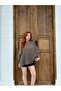 Women's Khaki Chiffon Cape Blouse Frv0195
