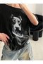 Women's Doberman Printed Boat Neck Off Shoulder 100% Cotton T-Shirt - 2