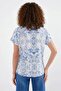Women's Patterned Viscose Blue Shirt - 6