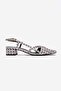 Olena White Black Polka Dot Women's Heeled Sandals - 4