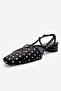 Olena Black and White Polka Dot Women's Heeled Sandals - 6