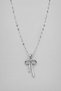 Silver Color Bow Figured Steel Necklace Women's Daily Stylish Jewelry - 3