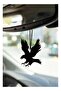 Rearview Mirror Hanging Pendant - Wood - Black (Flying Eagle)