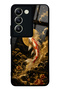 Vivo V30 Lite Golden Koi Elegance Design Glossy Phone Case