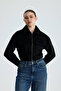 Suede Look Jacket with Pocket Detail |   Mnt36667 Black - 6