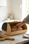 Lunora Bamboo Bread Box with Metal Lid Ckr4539 - 3