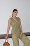 Çağla 100% Cotton Shoulder Waist Gathered Blouse and Trousers Set - Y286120 - 7