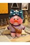 Pink Lalafanfan Plush Toy Duck Plush with Accessories 30cm - 4