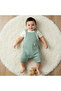 Crew Neck Short Sleeve T-shirt and Dungaree Set with Stripes