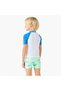 Round Neck Short Sleeve Swim T-shirt and Shorts Set with Shark Print - 4