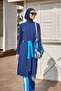 Parachute Fabric Navy Blue Full Covered Hijab Swimsuit - 4-Piece Set M2428